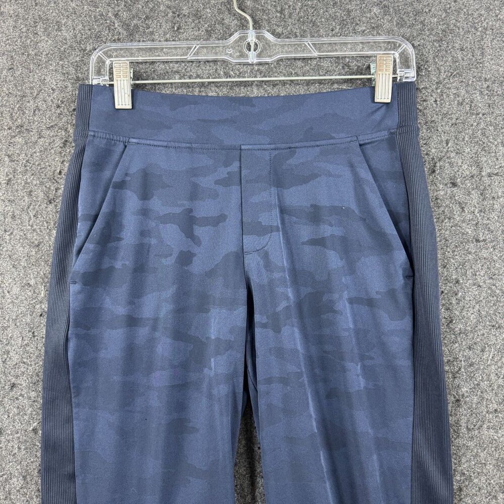 Athleta Brooklyn Camo Pants Women's 2 Petite Blue Navy Joggers Stretch - Picture 2 of 10